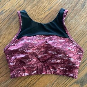 Asics Kate Strappy Sport Bra Size Small Burgundy Maroon